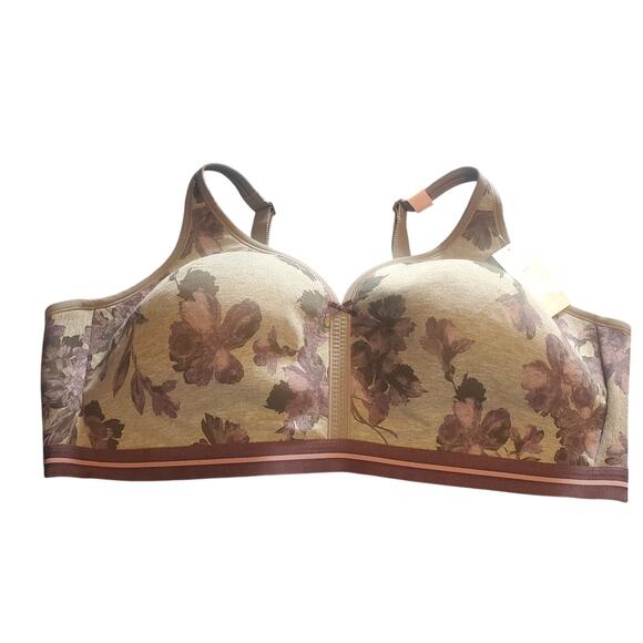 NEW Cacique Size 50DDD Purple Cotton Blend Light Lined No Wire Bra Full Coverage - Picture 1 of 9